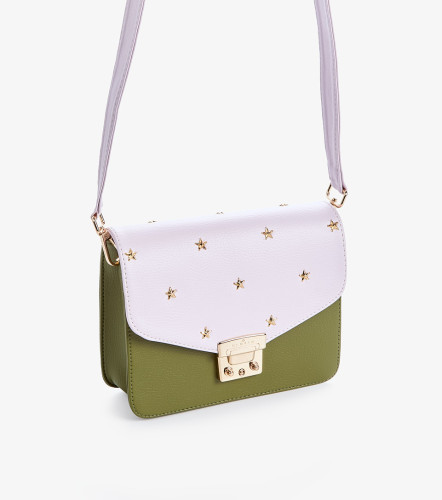 Vale Bolso Con Estilo Crossbody Lila Verde Oscuro CloverVO