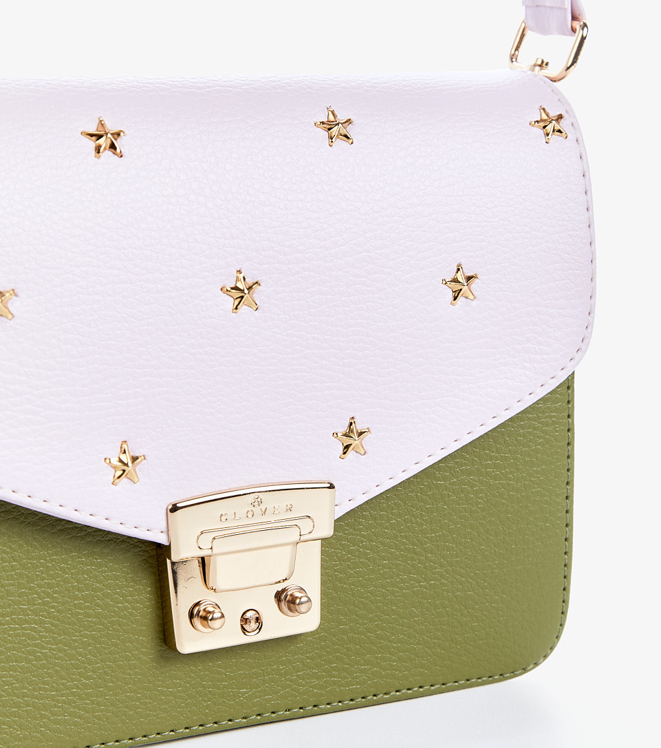 Vale Bolso Con Estilo Crossbody Lila Verde Oscuro Clover 833125 VO
