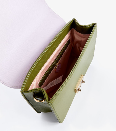 Vale Bolso Con Estilo Crossbody Lila Verde Oscuro CloverVO