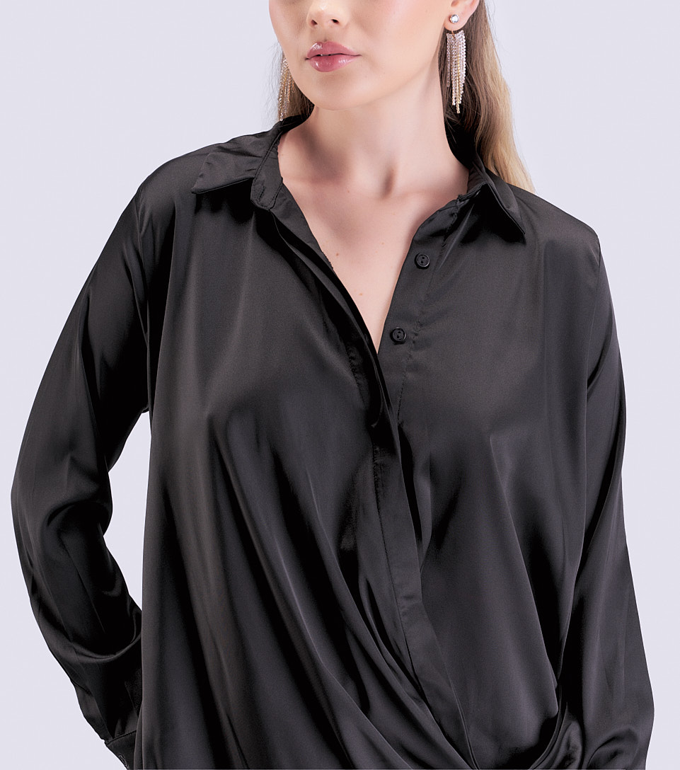 Vestido Camisero Asimetrico Para Mujer Derek 828639 AM