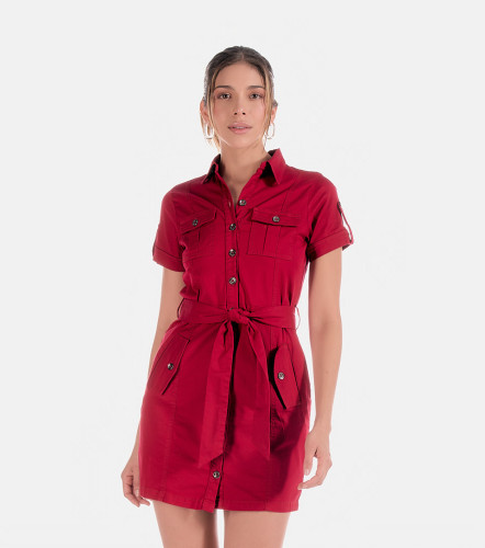 Vestido Para Mujer Valeria Cargo Unicolor DerekRJ