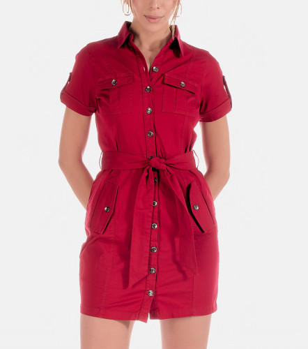 Vestido Para Mujer Valeria Cargo Unicolor DerekRJ