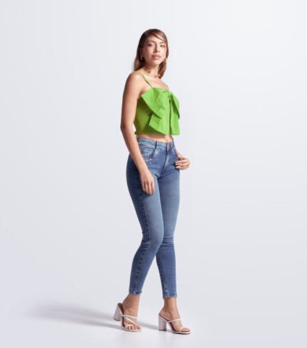 Jean Para Mujer Pull Up Con Brillos Barcelona Victoria DerekAZ