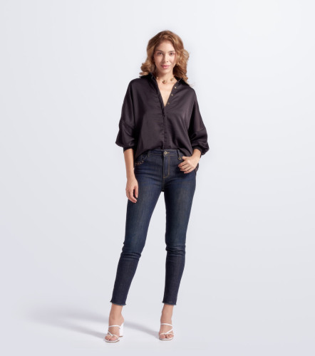 Blusa Camisera Para Mujer Unicolor Manga Ranglan DerekNG