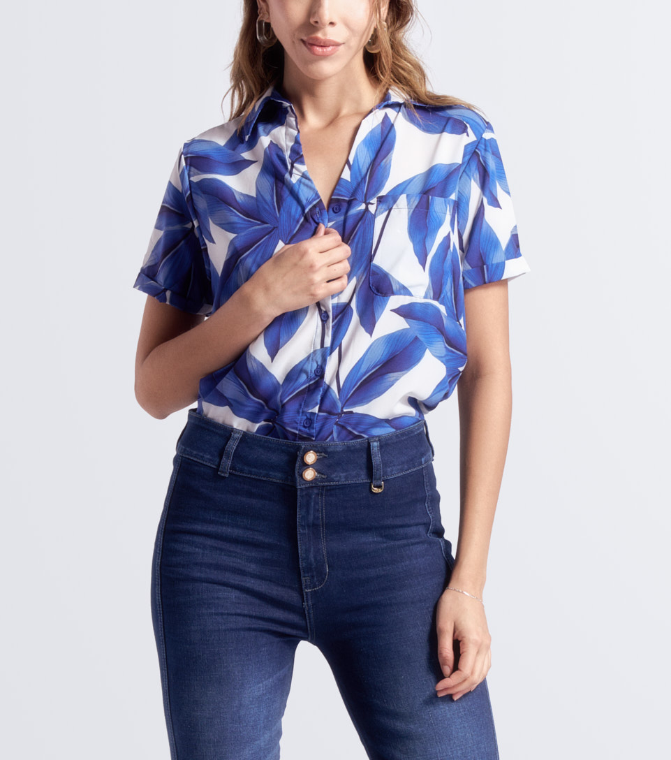 Blusa Camisera Para Mujer Gabriela Manga Corta Derek 832426 AZ