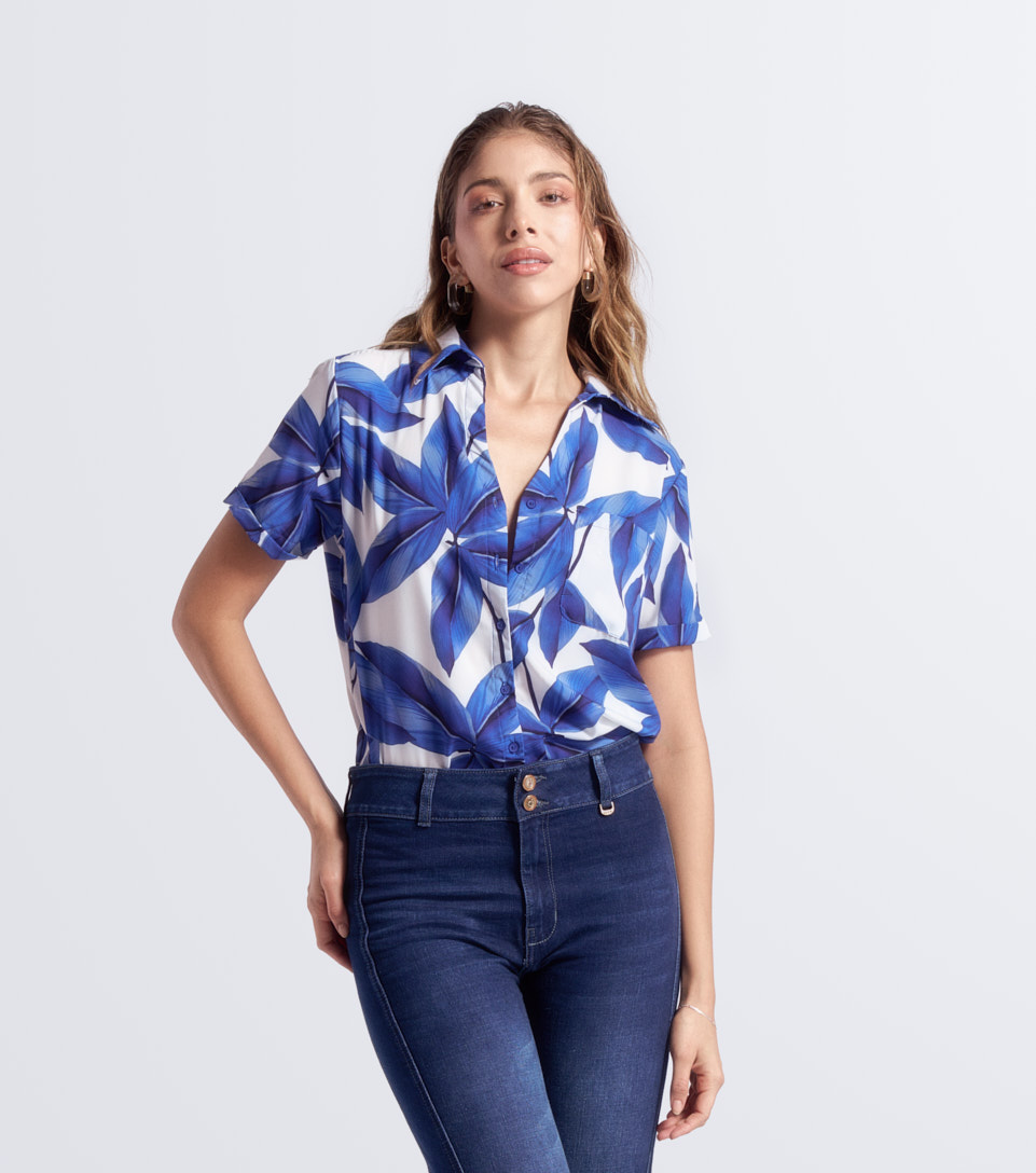 Blusa Camisera Para Mujer Gabriela Manga Corta Derek 832426 AZ