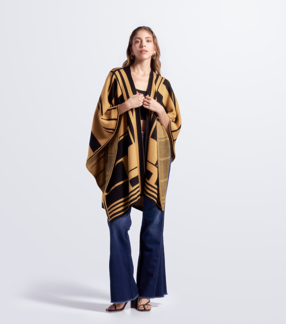 Cardigan Para Mujer Tejido Geometric Combinado Ximena Derek 832929 MT