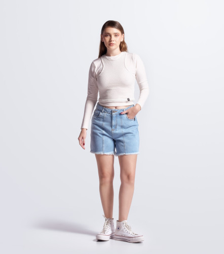 Karla Short Denim Con Cortes TyperAZ