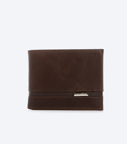 Billetera Para Hombre Unicolor Con Texto UnserCF