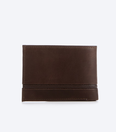 Billetera Para Hombre Unicolor Con Texto UnserCF