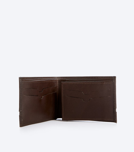 Billetera Para Hombre Unicolor Con Texto UnserCF