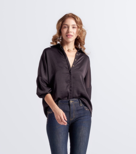 Blusa Camisera Para Mujer Unicolor Manga Ranglan DerekNG