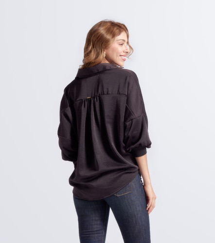 Blusa Camisera Para Mujer Unicolor Manga Ranglan DerekNG