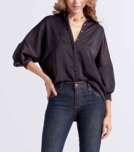 Blusa Camisera Para Mujer Unicolor Manga Ranglan DerekNG