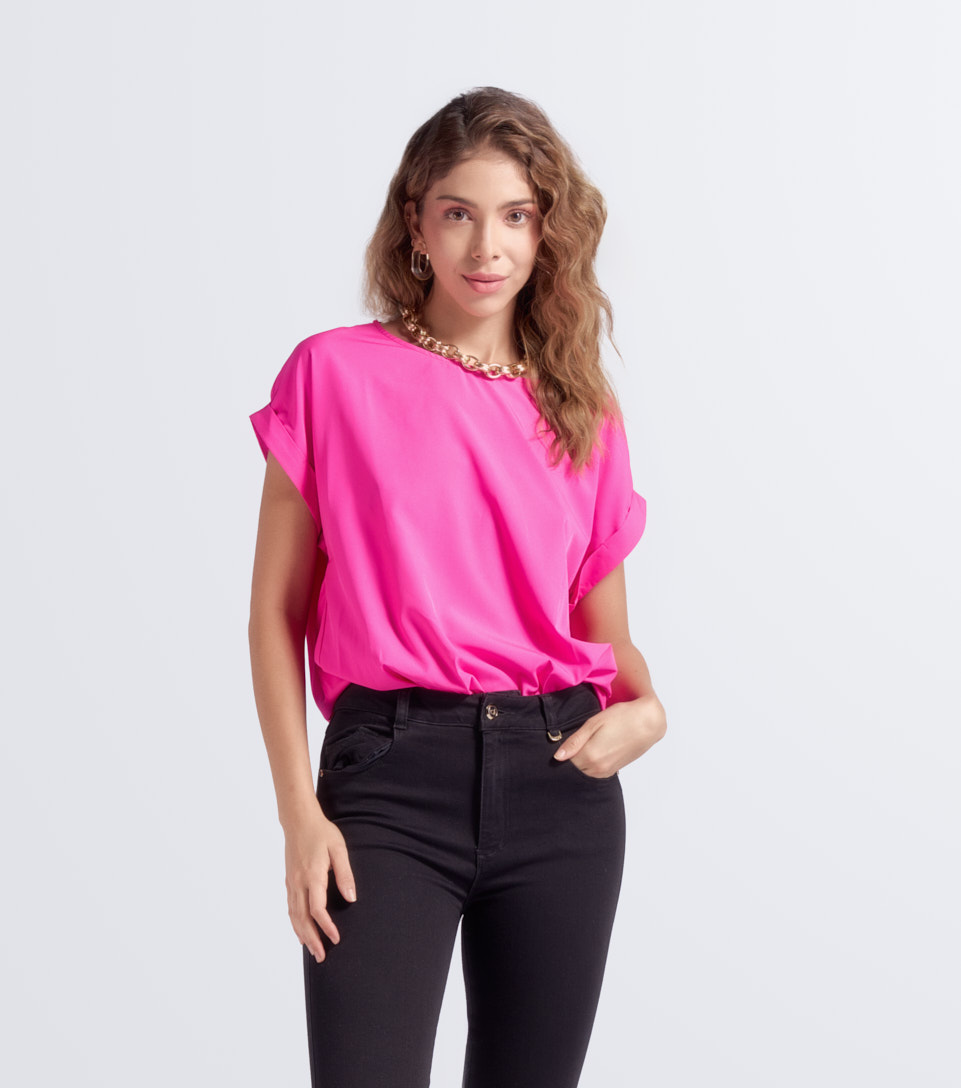 Blusa Unicolor Cuello Redondo Derek 834012 FS