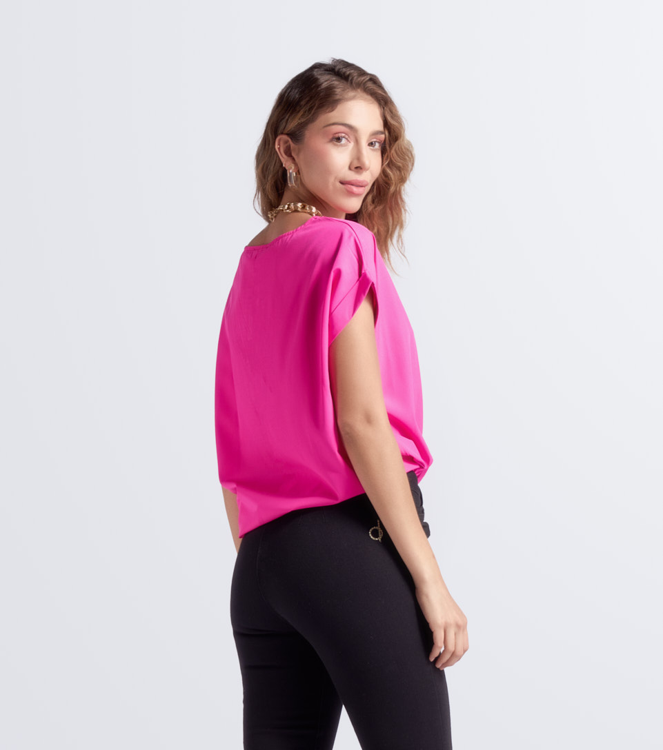 Blusa Unicolor Cuello Redondo Derek 834012 FS