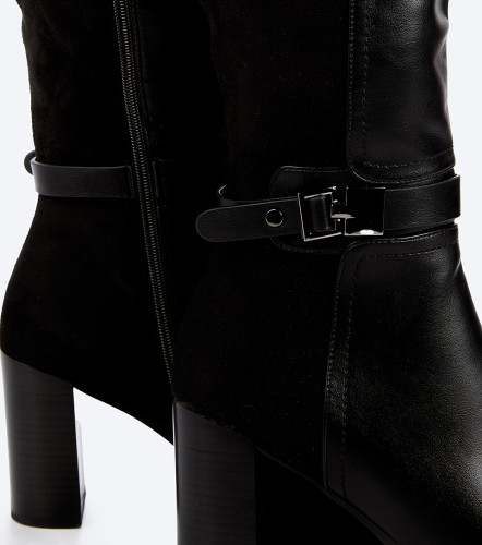 Bota Para Mujer Cana Alta Con Tacon Cuadrado DerekNG