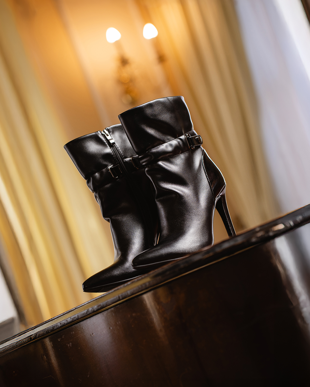 Bota Para Mujer Cana Media Con Tacon DerekNG