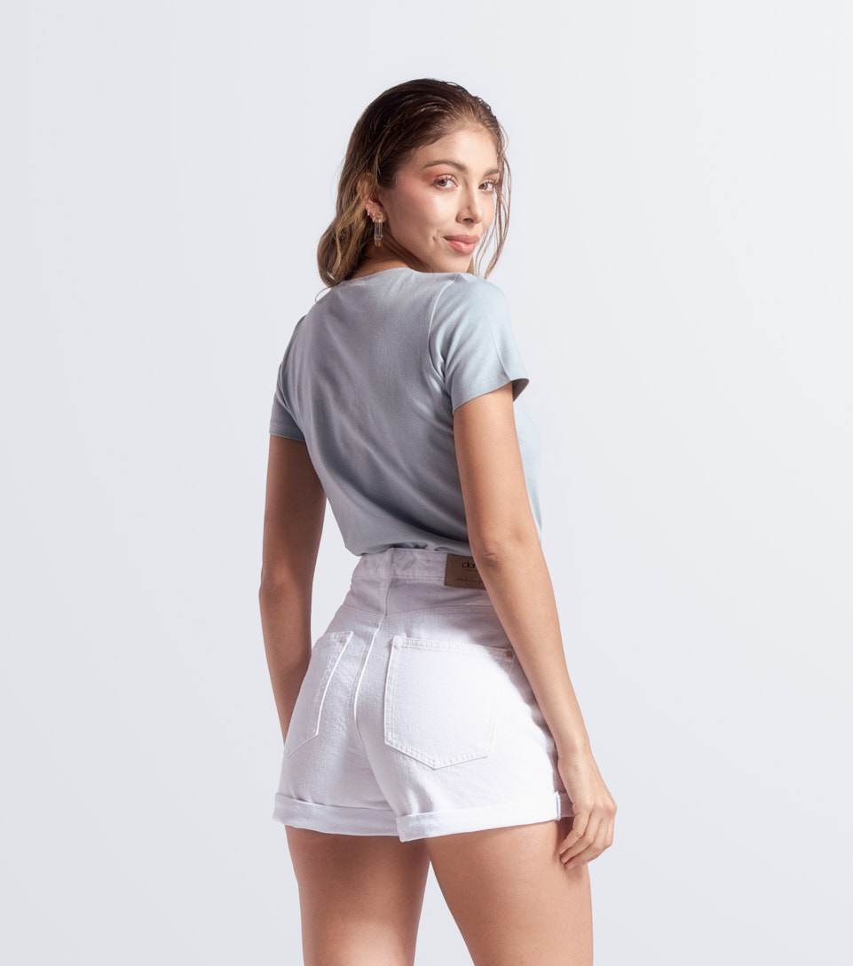 Camiseta Para Mujer Estampada Karen Con Perlas Unicolor Derek 833356 GR