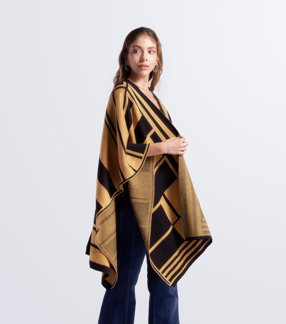 Cardigan Para Mujer Tejido Geometric Combinado Ximena DerekMT