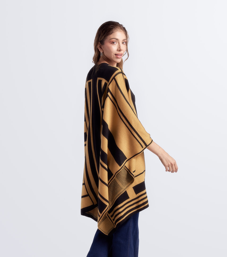 Cardigan Para Mujer Tejido Geometric Combinado Ximena Derek 832929 MT
