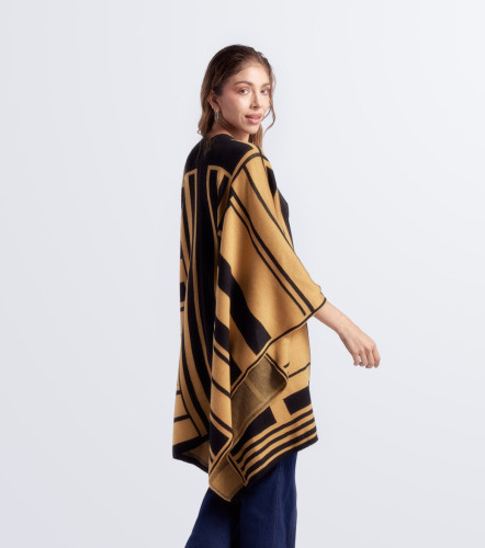 Cardigan Para Mujer Tejido Geometric Combinado Ximena DerekMT
