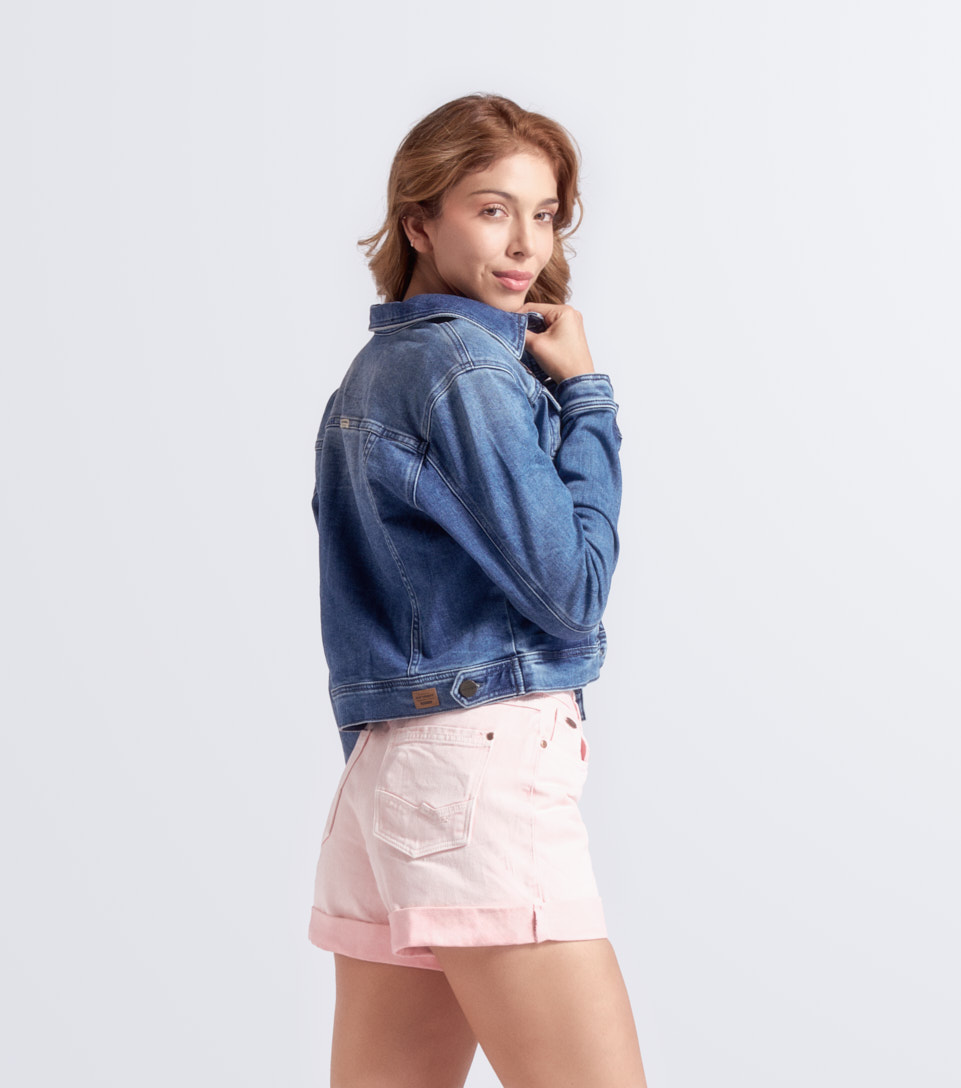 Chaqueta Para Mujer En Indigo Con Proceso Claro Unser 831787 AZ