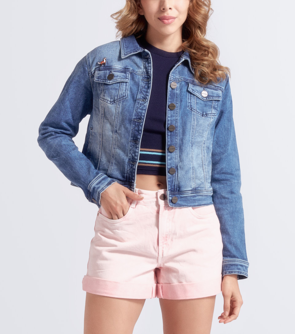 Chaqueta Para Mujer En Indigo Con Proceso Claro Unser 831787 AZ