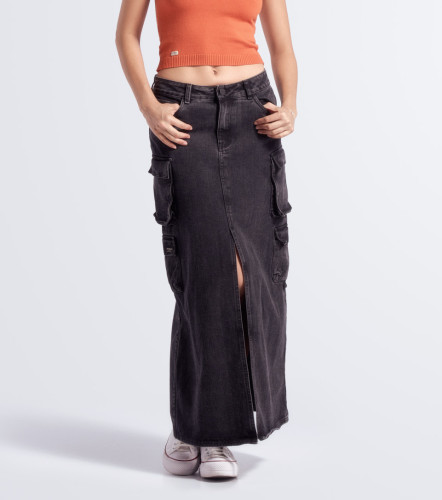 Estefani Falda Larga Con Bolsillos UnserNG