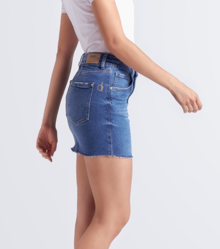 Falda Para Mujer Corta En Indigo Con Proceso Tatiana DerekAZ