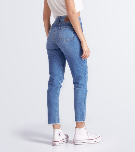 Ivonne Mom Jeans Con Destroyer TyperAZ