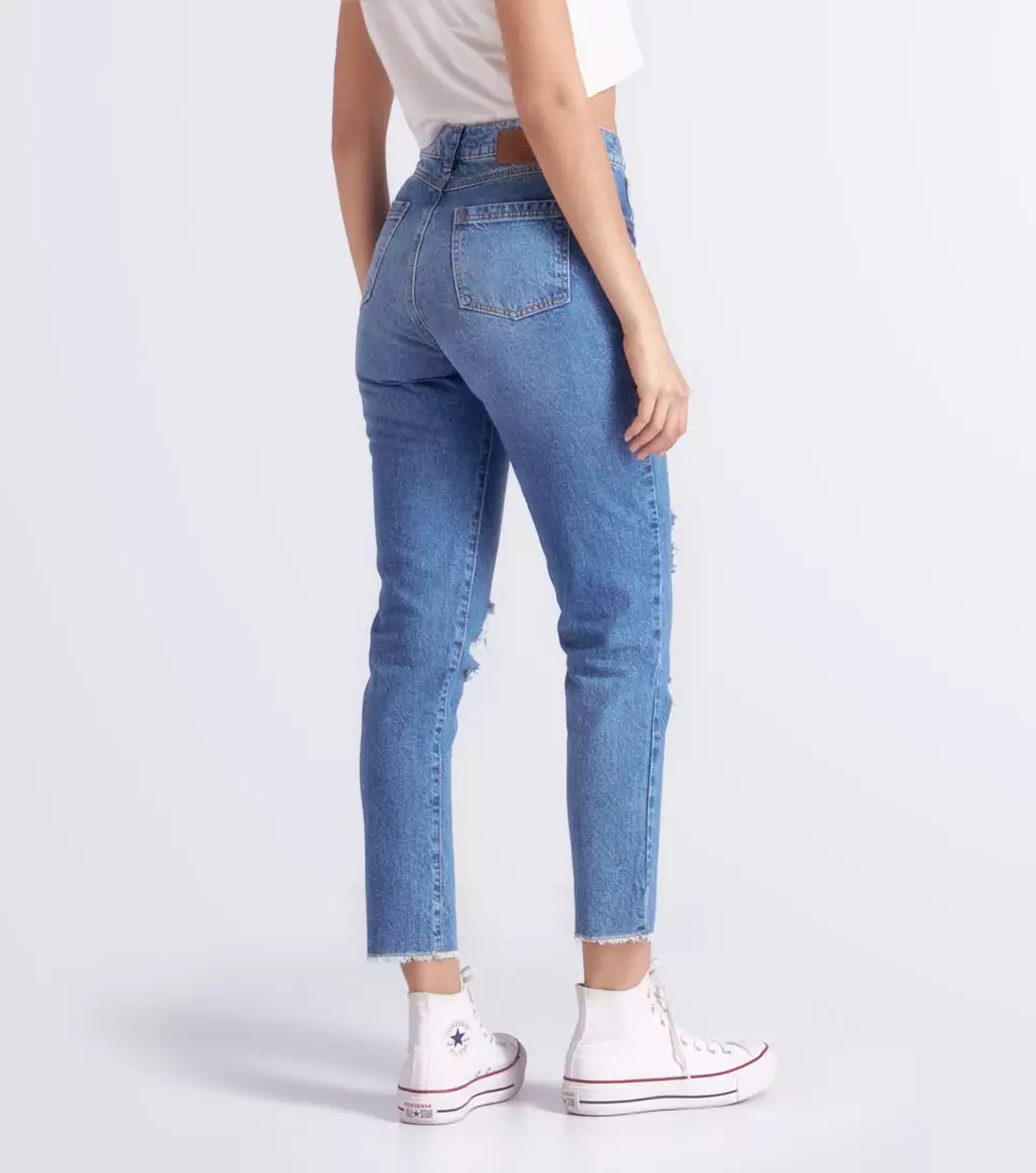 Ivonne Mom Jeans Con Destroyer TyperAZ