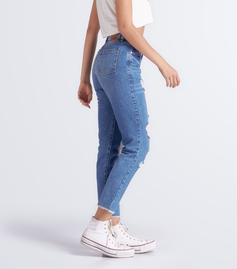 Ivonne Mom Jeans Con Destroyer Typer 825940 