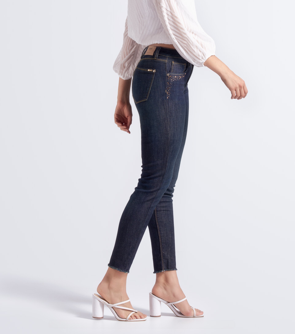 Jean Con Detalle De Brillos Paris Angela Derek 832418 AZ