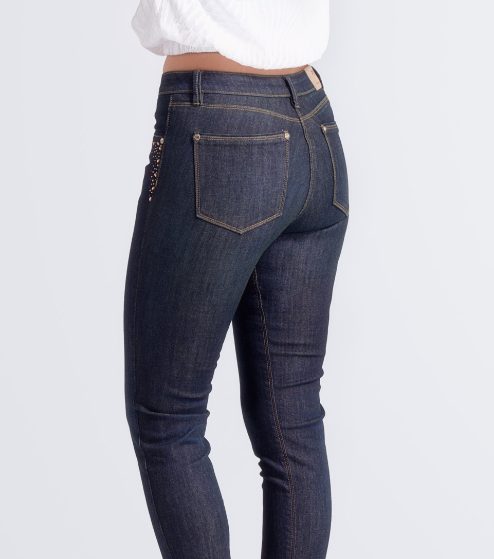 Jean Con Detalle De Brillos Paris Angela Derek 832418 AZ