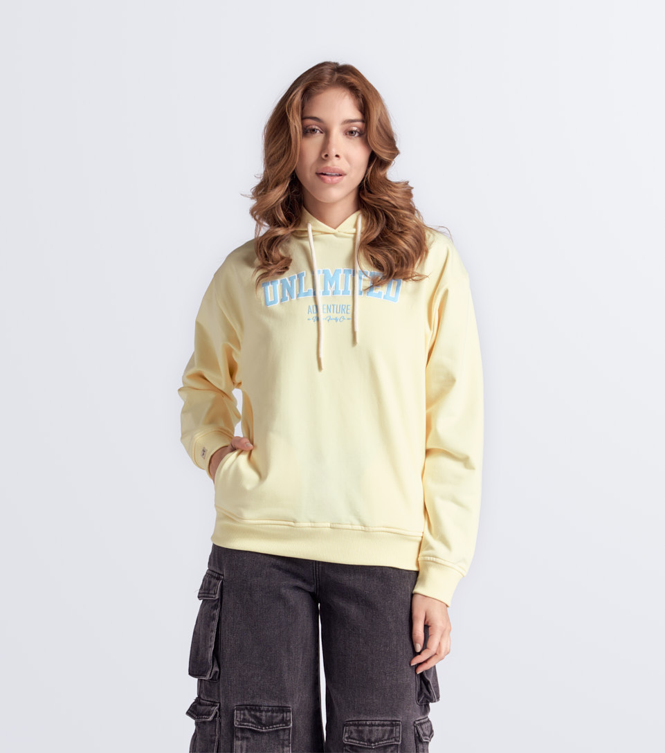 Lily Buzo Oversize Unicolor Con Capota Y Rib Unser 832714 AM