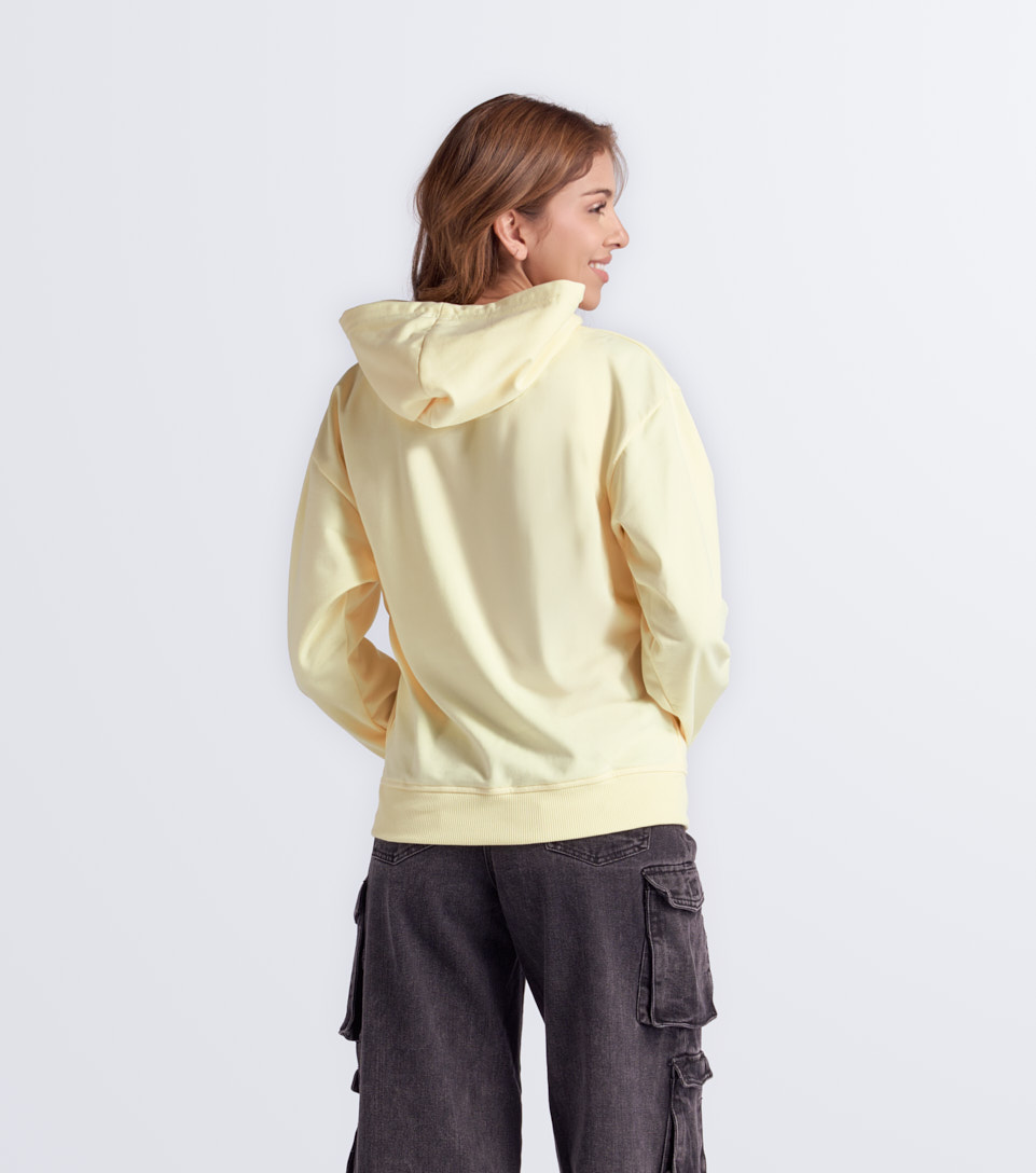 Lily Buzo Oversize Unicolor Con Capota Y Rib Unser 832714 AM