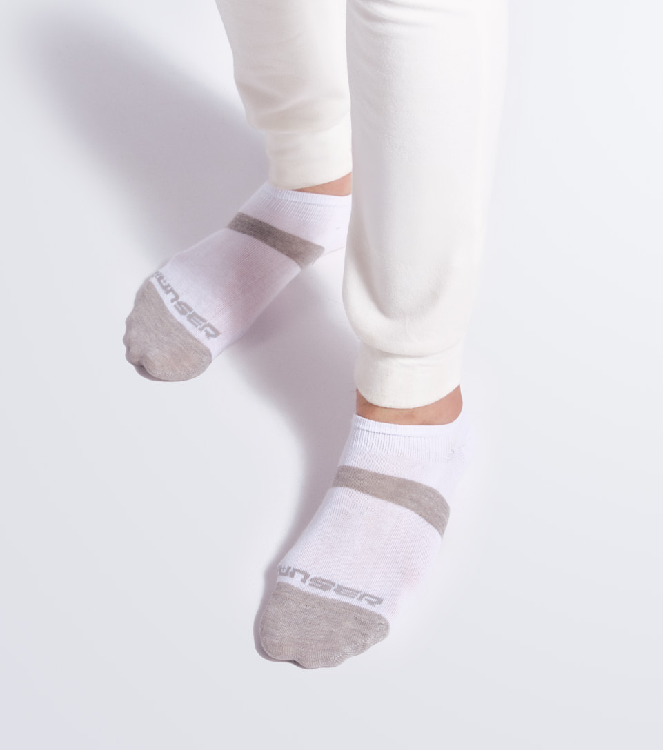 Media Para Hombre Bipack Invisible A Rayas Con Texto UnserGR