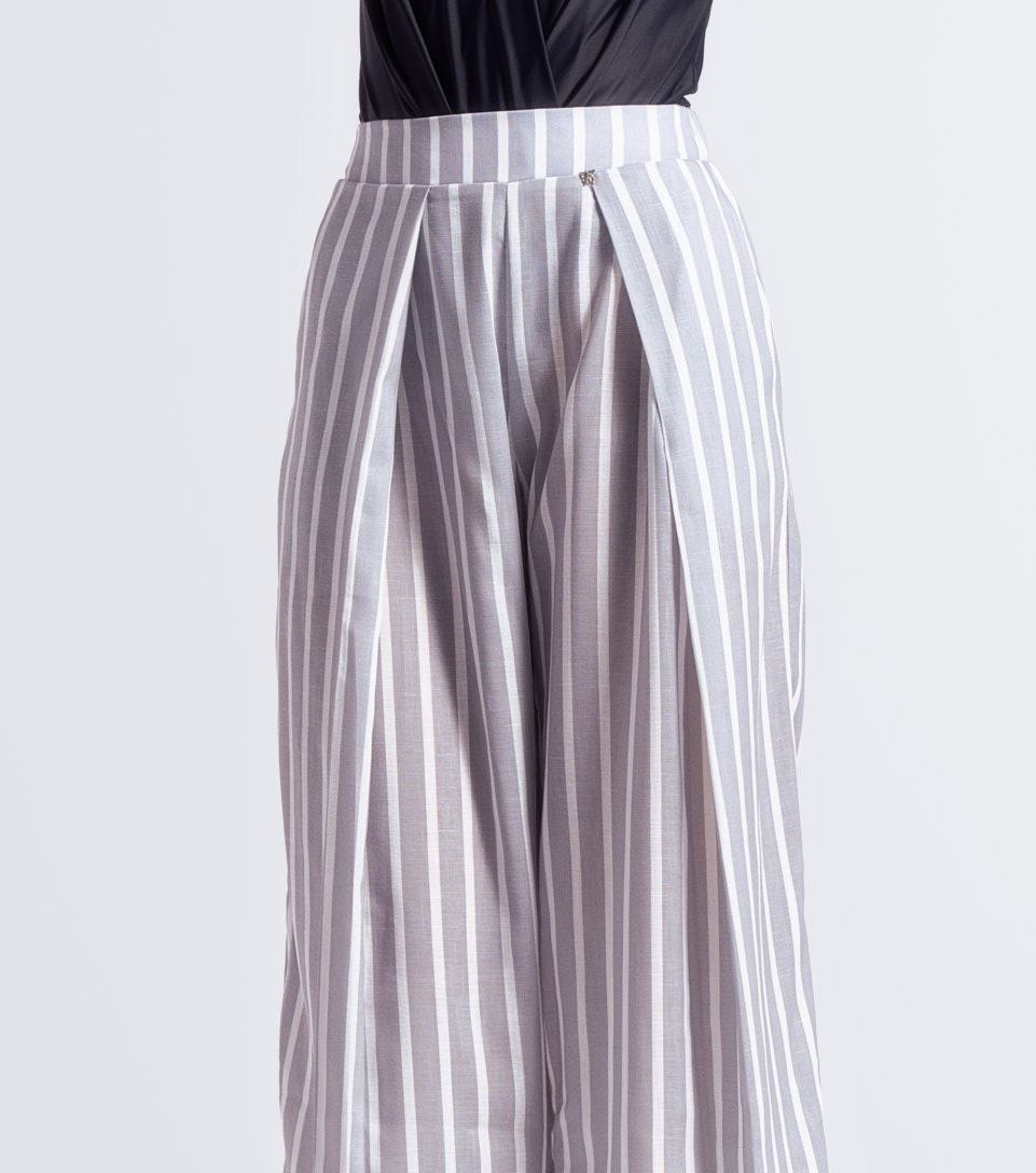 Pantalon Para Mujer En Lino A Rayas Antonia Derek 830211 GR