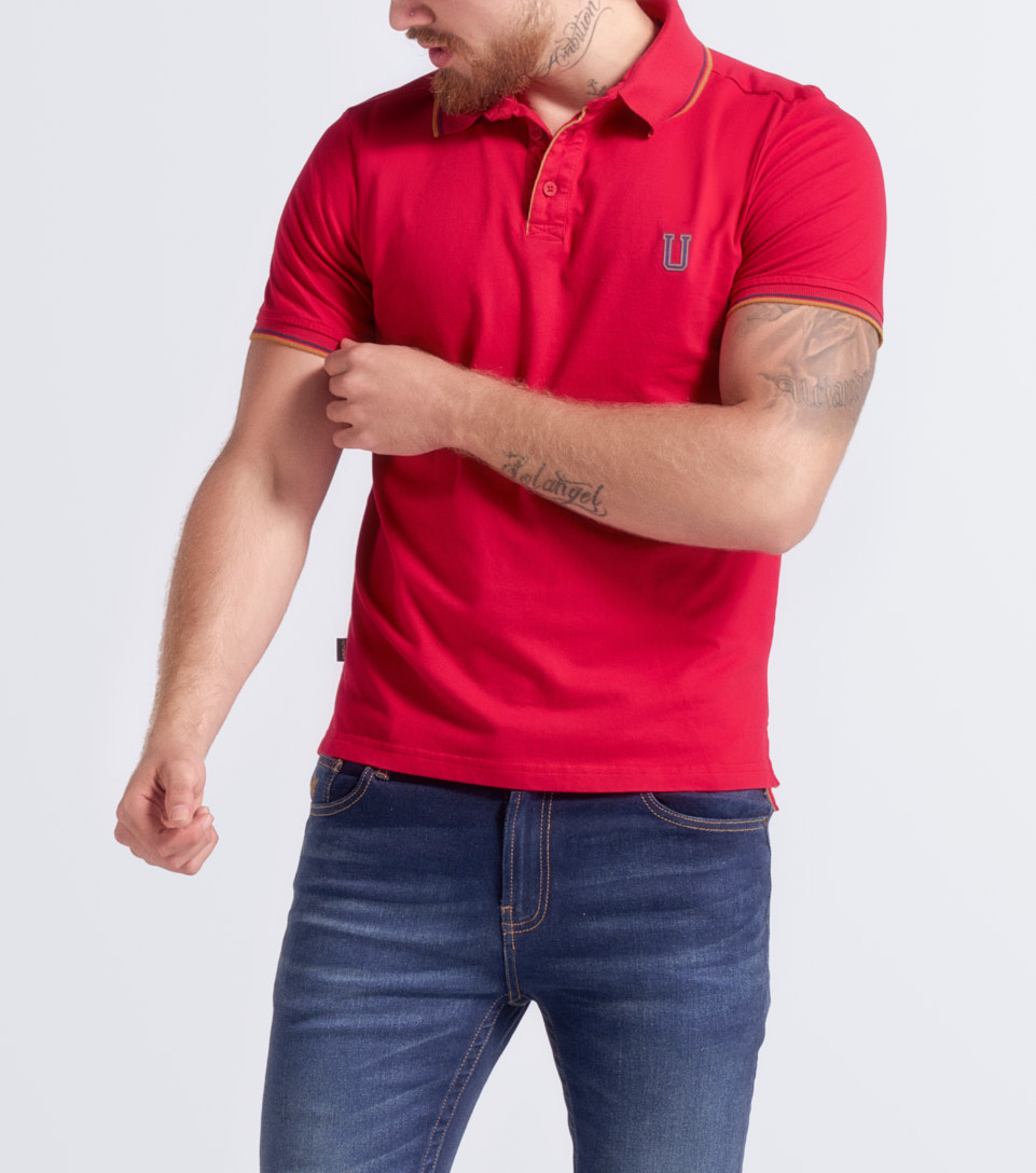 Polo Hombre Unicolor Molderia Slim Con Estampado Unser 832979 RJ