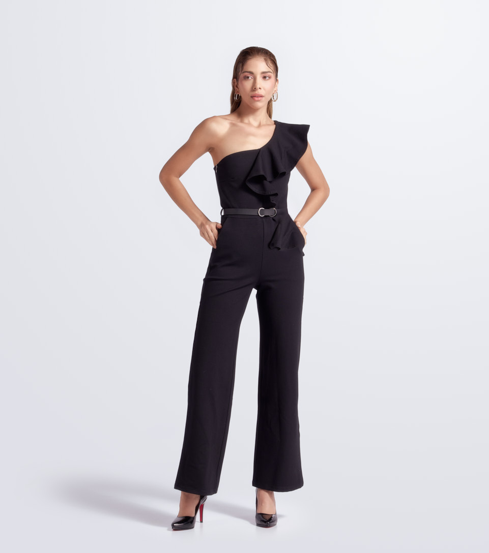 Enterizo Para Mujer Unicolor Medio Hombro Con Bolero Derek 828144 NG