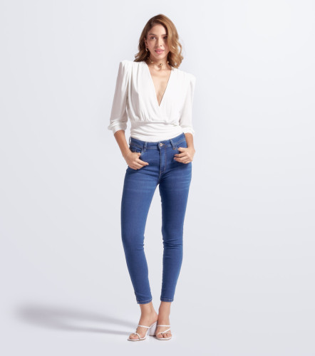 Jean Pull Up Bota Skinny Con Proceso Barcelona Kendra DerekAZ