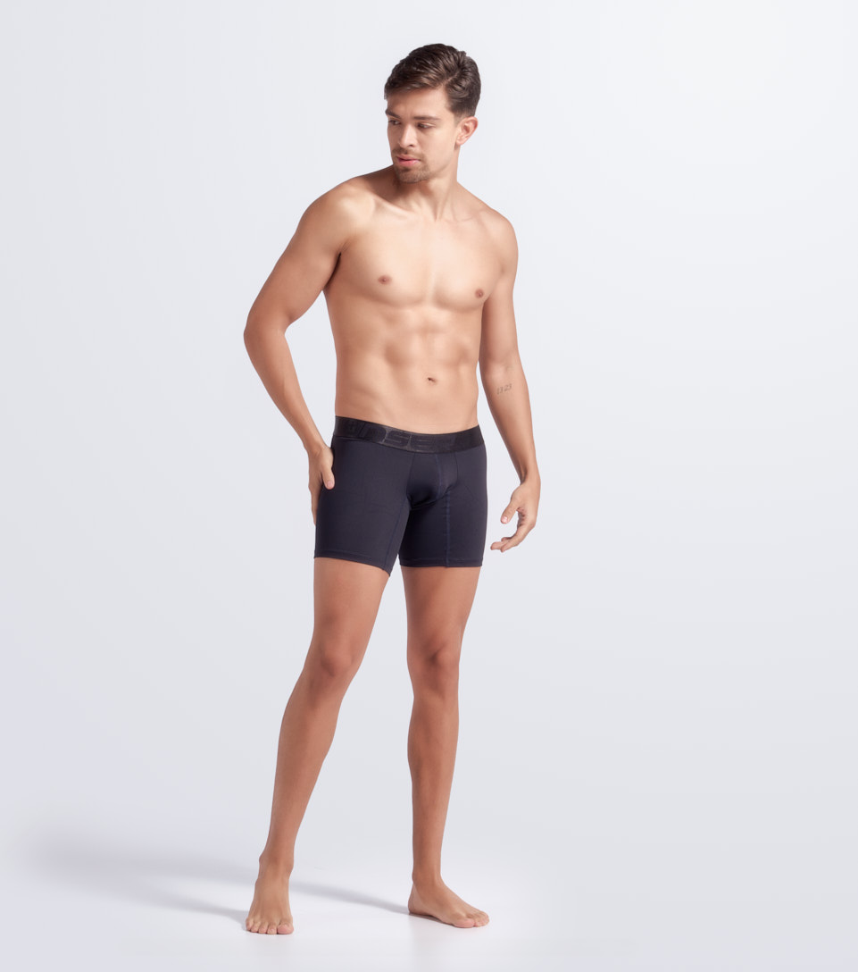 Boxer Para Hombre Bipack Unicolor Con Elastico Marcado Texto Unser 832947 CU