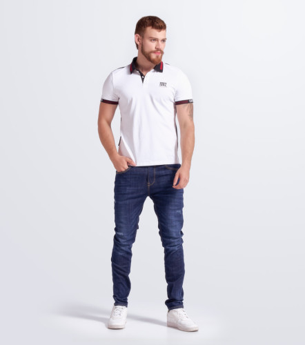 Polo Para Hombre Molderia Slim Combinado M C UnserNG