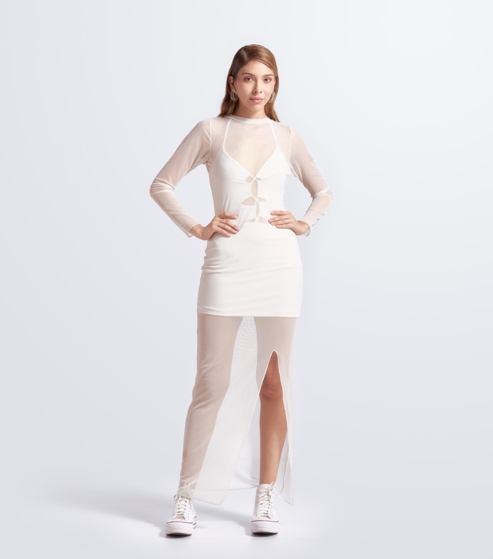 Alegra Vestido Slim Fit En Mesh Typer 833657 AR