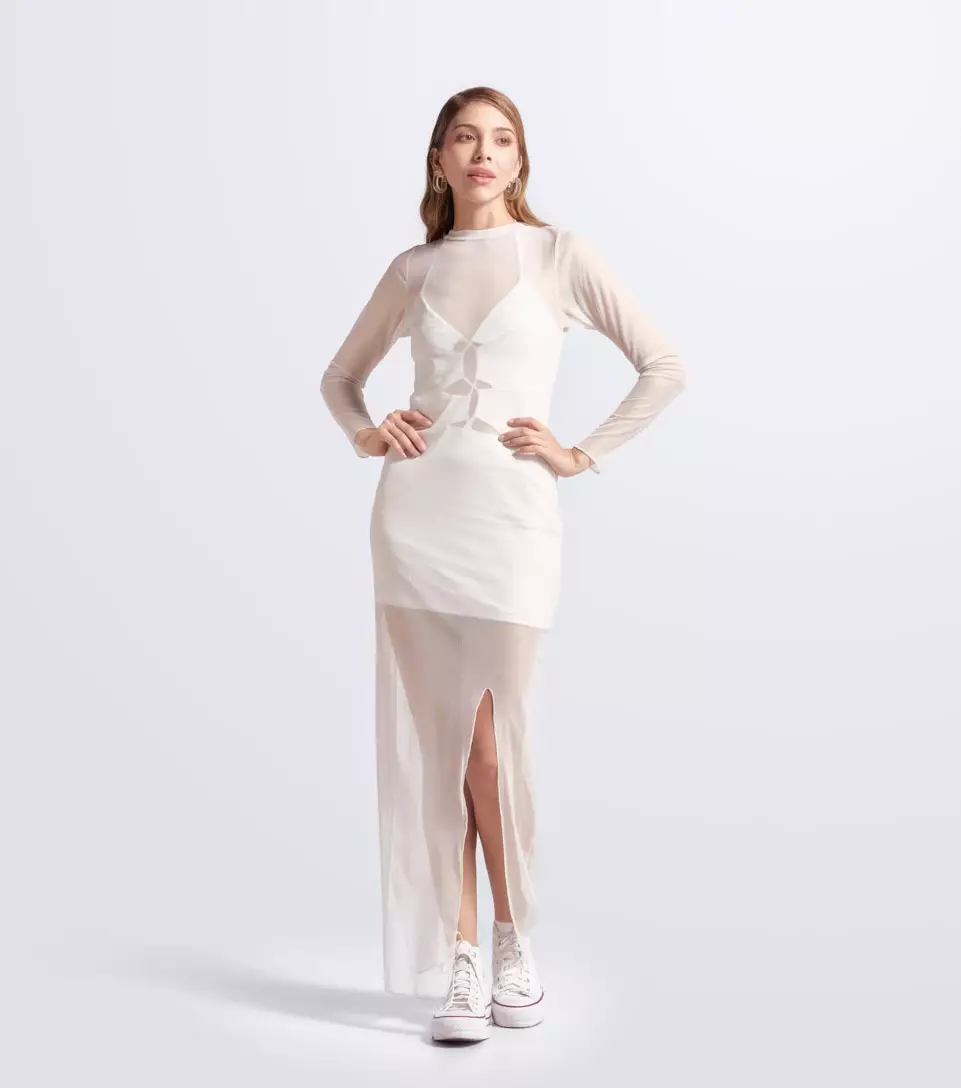 Alegra Vestido Slim Fit En Mesh TyperAR