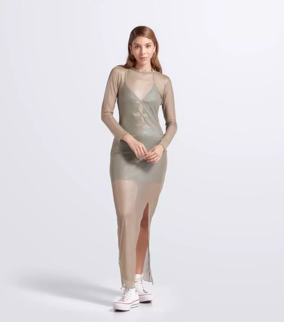 Alegra Vestido Slim Fit En Mesh TyperVD
