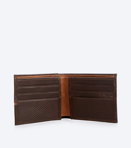 Billetera Para Hombre Unicolor Con Texto UnserCF