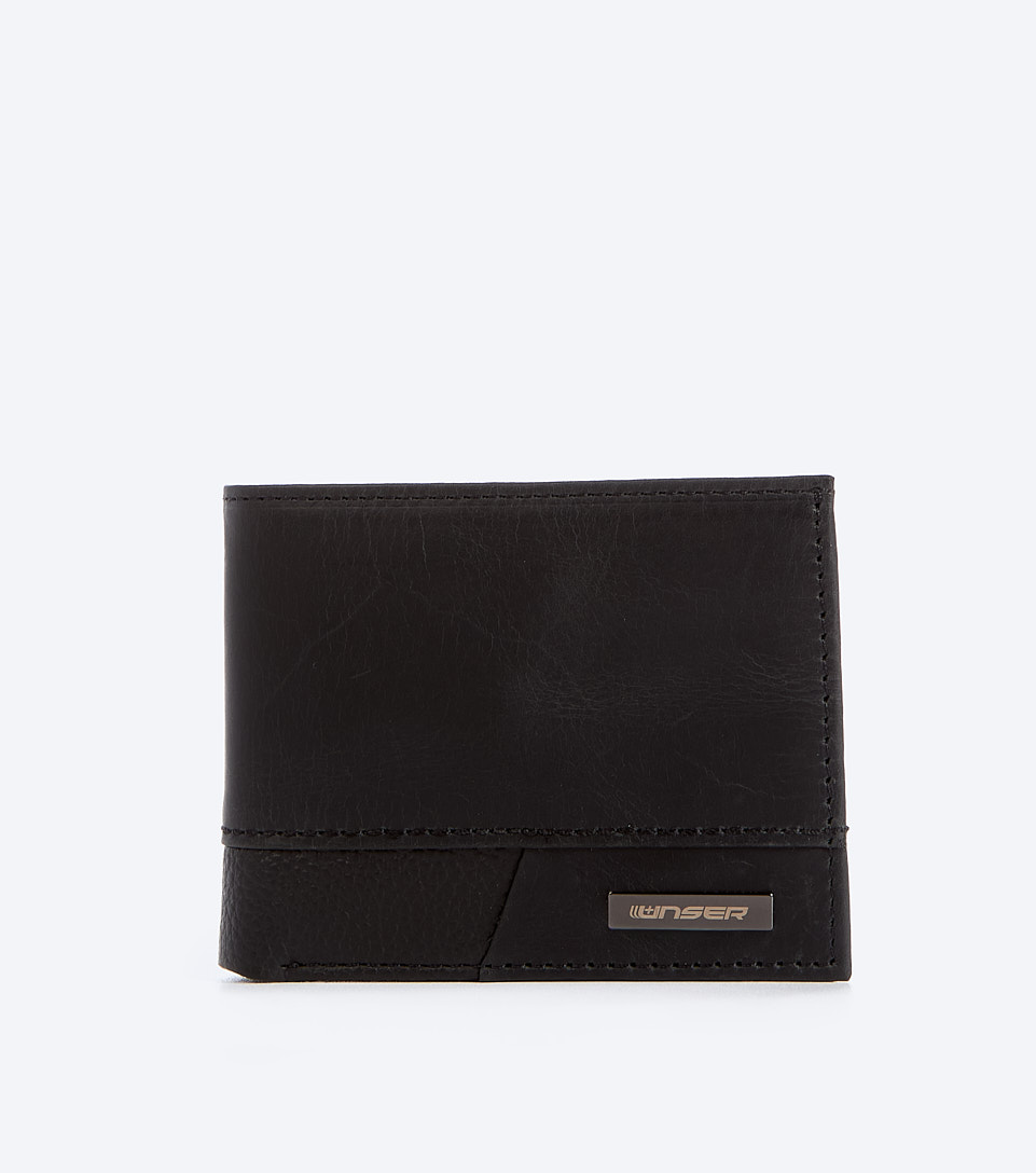 Billetera Para Hombre Unicolor Con Texto Unser 833814 NG