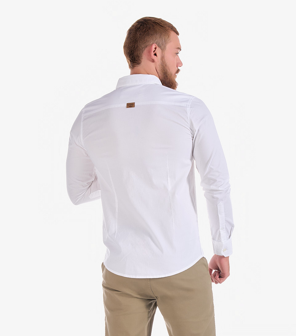 Camisa Billy Slim Popelina Strech Unicolor Sin Bolsillo Unser 723503 AC